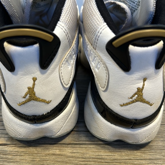 Jordan 6 Rings Defining Moments PS White/Black/Gold Basketball Sneakers. - Picture 4 of 12